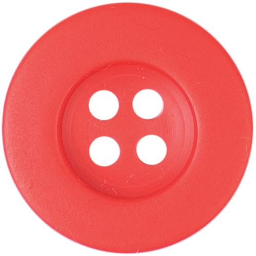 Milward Knopf Matt Mit erhöhtem Rand Rot 12mm (5 Stück)-2