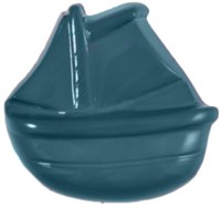 Milward Knopf Segelboot Weiß/Blau 14mm (3 Stück)-2