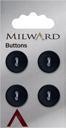 Milward Runder Knopf Matt Dunkelblau