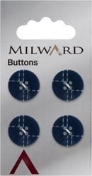 Milward Knopf Dunkelblau mit Muster