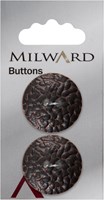 Milward Knopf Metall Bronze 25mm (2 Stück)