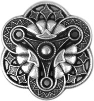 Milward Knopf Metall Silber/Schwarz 19mm (3 Stück)-2