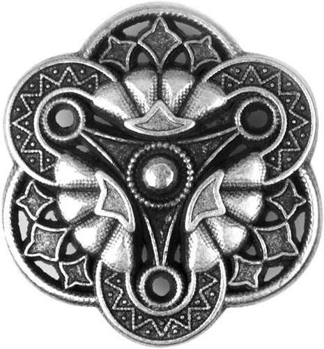 Milward Knopf Metall Silber/Schwarz 19mm (3 Stück)-2