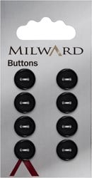 Milward Runder Matter Knopf Schwarz