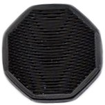 Milward Eckiger Knopf Schwarz mit Muster 12mm (4 Stück)-2