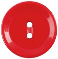 Milward Rot Glänzender Knopf 15mm (5 Stück)-2