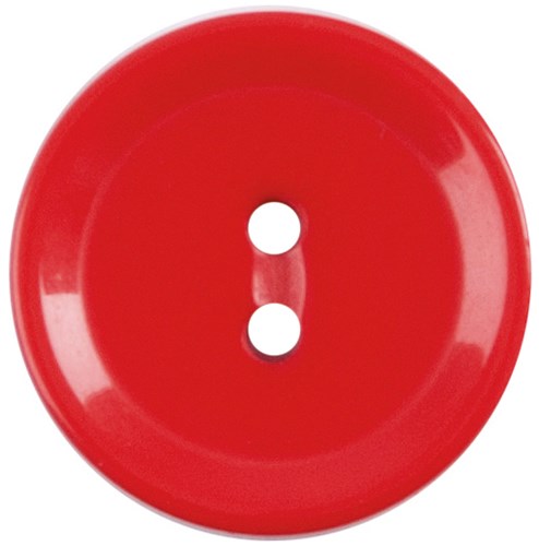 Milward Rot Glänzender Knopf 15mm (5 Stück)-2