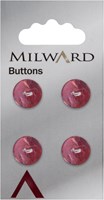 Milward Dunkel Rosa Perlmutt Knopf 12mm (4 Stück)
