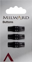 Milward Länglicher Schwarzer Knopf 25mm (3 Stück)