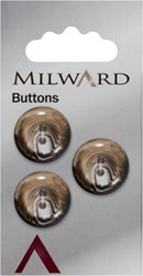 Milward Glänzender Knopf Schwarz/Weiß/Braun