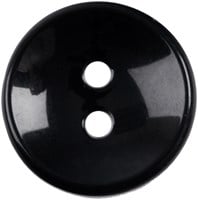 Milward Runder Glänzender Schwarzer Knopf 20mm (3 Stück)-2