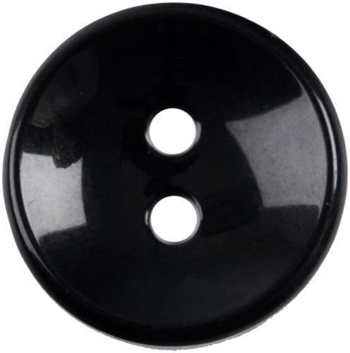 Milward Runder Glänzender Schwarzer Knopf 20mm (3 Stück)-2