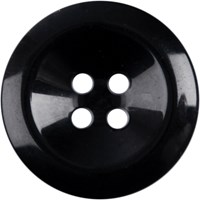Milward Runder Knopf Schwarz 22mm (2 Stück)-2
