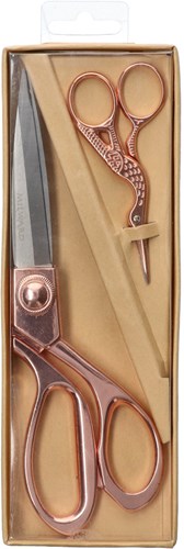 Milward Set Stoffschere (20cm) & Stickschere (9,5cm) Rosé Gold-2