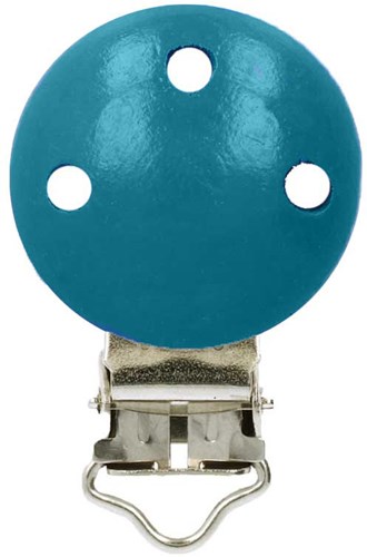 Opry hölzern Schnullerclip Kornblumenblau 45x28mm