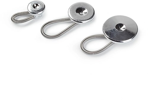 Prym Flexiknöpfe mit Schlaufe Silber 19 mm-2