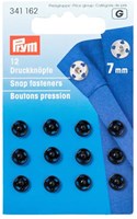 Prym Druckknöpfe zum Annähen Schwarz 7 mm