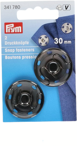 Prym Druckknopf zum Annähen Rotguß 30mm (2 Stück)