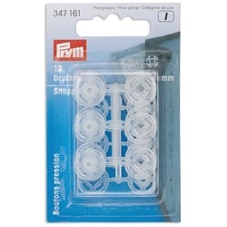 Prym Druckknöpfe zum Annähen Rund Transparent