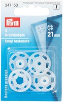 Prym Druckknöpfe zum Annähen Rund Transparent 21 mm