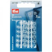 Prym Druckknöpfe zum Annähen Rund Transparent 7 mm