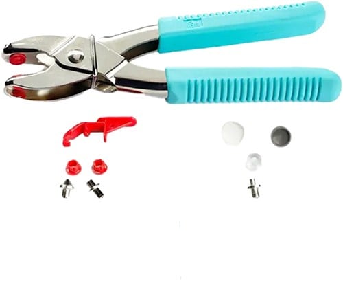Prym Love Vario Druckknopf Loch- und Ösenzange + Werkzeug Color Snaps Mint-2