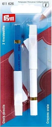 Prym Kreidestifte mit Pinsel Weiß/Blau