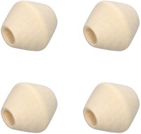 Rico Makramee Holzperlen 30x30mm Natural - 4 Stück