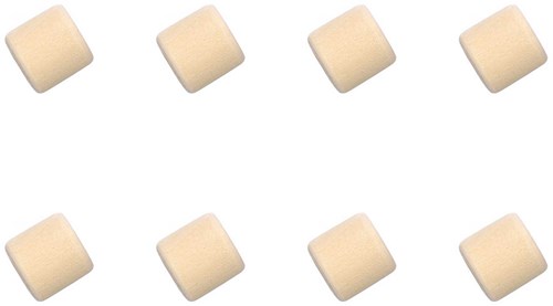 Rico Makramee Holzperlen 17x17mm Natural - 8 Stück