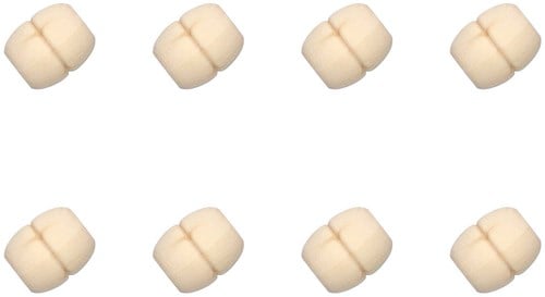 Rico Makramee Holzperlen 19x22mm Natural - 8 Stück