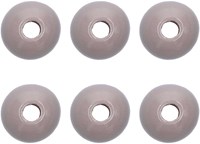 Rico Makramee Holzperlen 30mm Light Grey - 6 Stück