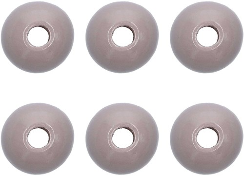 Rico Makramee Holzperlen 30mm Light Grey - 6 Stück