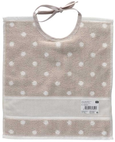 Rico Lätzchen zum Besticken 30 x 34 cm 005 Beige/Weiß