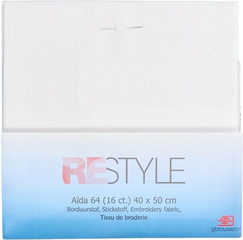 Restyle Stickstoff Aïda 64 (16 ct.) 009 White-2