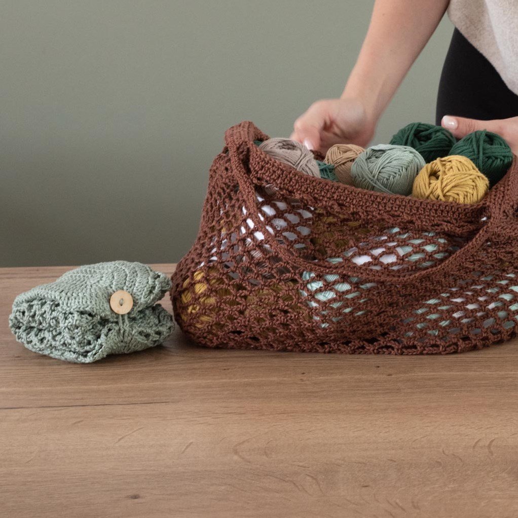 Hakelanleitung Yarn and Colors Foldable Net Bag Wollplatz