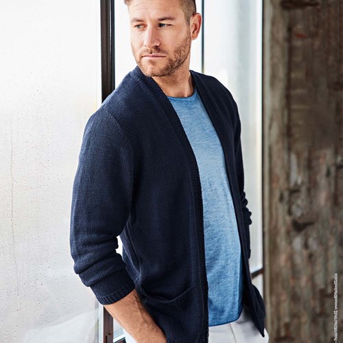 Solo Lino Herren Strickjacke Strickpaket 48
