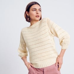 Ecopuno Romantischer Sommerpullover Strickpaket