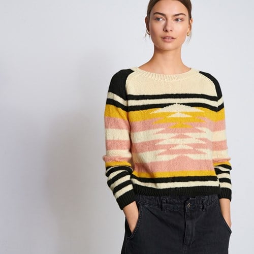Strickanleitung Ecopuno Raglanpullover mit Einstrickmuster-3