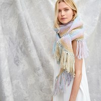 Amoroso Umschlagtuch Strickpaket 2 Grège / green beige / light gray / sand yellow-3