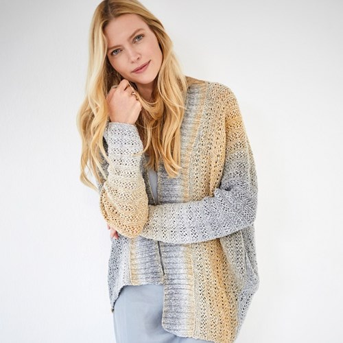 Amoroso Strickjacke Strickpaket 1 36/42 Grège / green beige / light gray / sand yellow