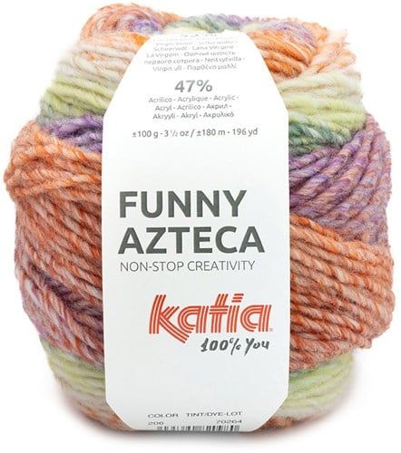 Katia Azteca 206 Grün-Orange-Lila