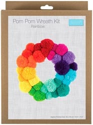 Trimits Pom Pom Kranz-Set Regenbogen