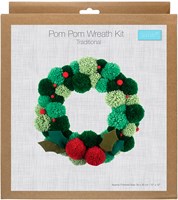 Trimits Pom Pom Kranz-Set, Grün