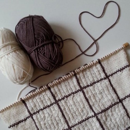Strickanleitung Geometrisches Rechteckiges Kissen-3