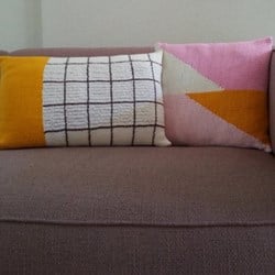 Strickanleitung Geometrisches Rechteckiges Kissen