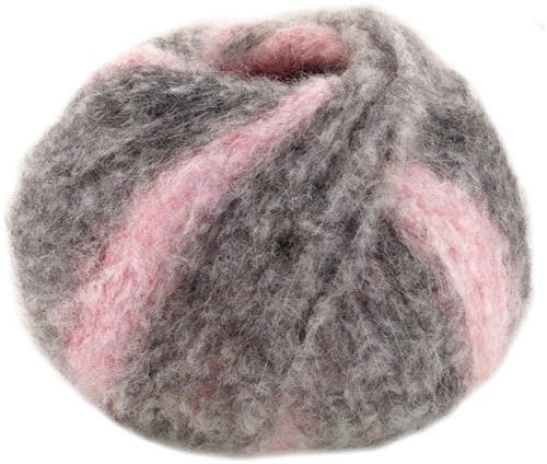 Lana Grossa Gigante 011 Rosa/Flieder/Mittel-/Dunkelgrau