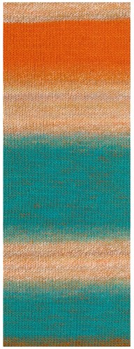 Lana Grossa Gomitolo Fusione 2029 Beige/Camel/Orange/Türkis/Braun-2