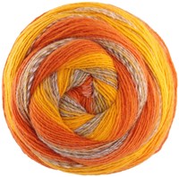 Lana Grossa Gomitolo Fusione 2030 Dottergelb/Hell-/Graubraun/Gelb/Orange