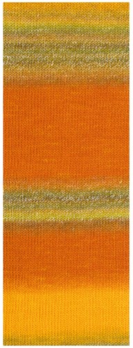 Lana Grossa Gomitolo Fusione 2030 Dottergelb/Hell-/Graubraun/Gelb/Orange-2