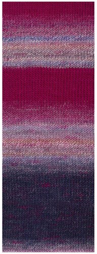 Lana Grossa Gomitolo Gala 4024 Bordeauxrot/Jeans/Graubraun/Grau/Lila/Anthrazit-2